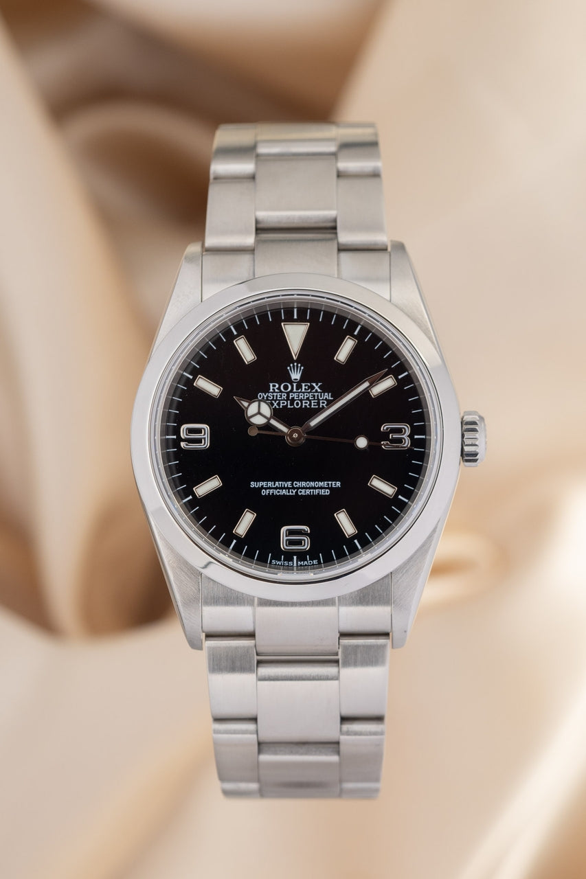 Rolex Explorer Automatik Herrenuhr Stahl Schwarz LC100 114270 - Thumbnail