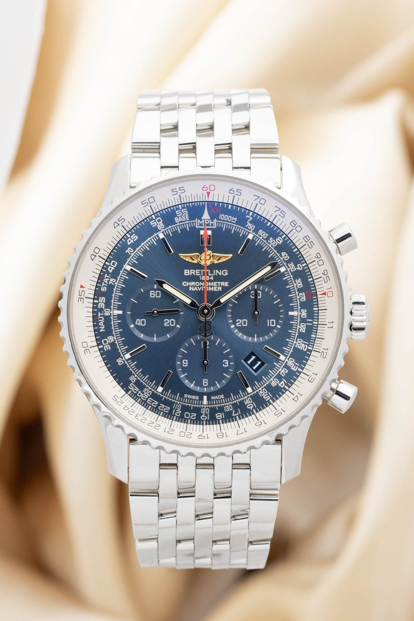 Breitling Navitimer B01 Chronograph Automatik 46mm Blau AB0127 - Thumbnail