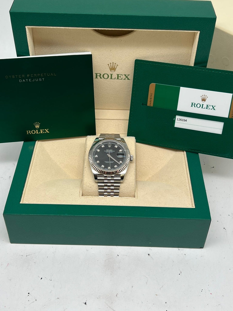 Rolex Datejust 41mm Jubilee Herrenuhr Automatik 126334 - Papers and documentation