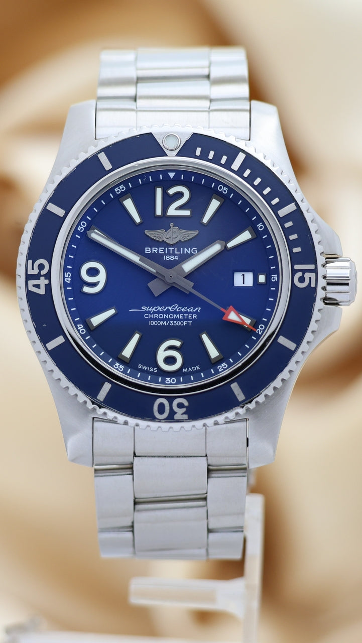 Breitling Superocean 44 Automatik Herrenuhr Blau A17367 - Thumbnail