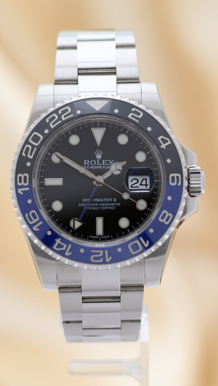 Rolex GMT-Master II Automatik Herrenuhr Stahl 40mm 116710BLNR - Thumbnail