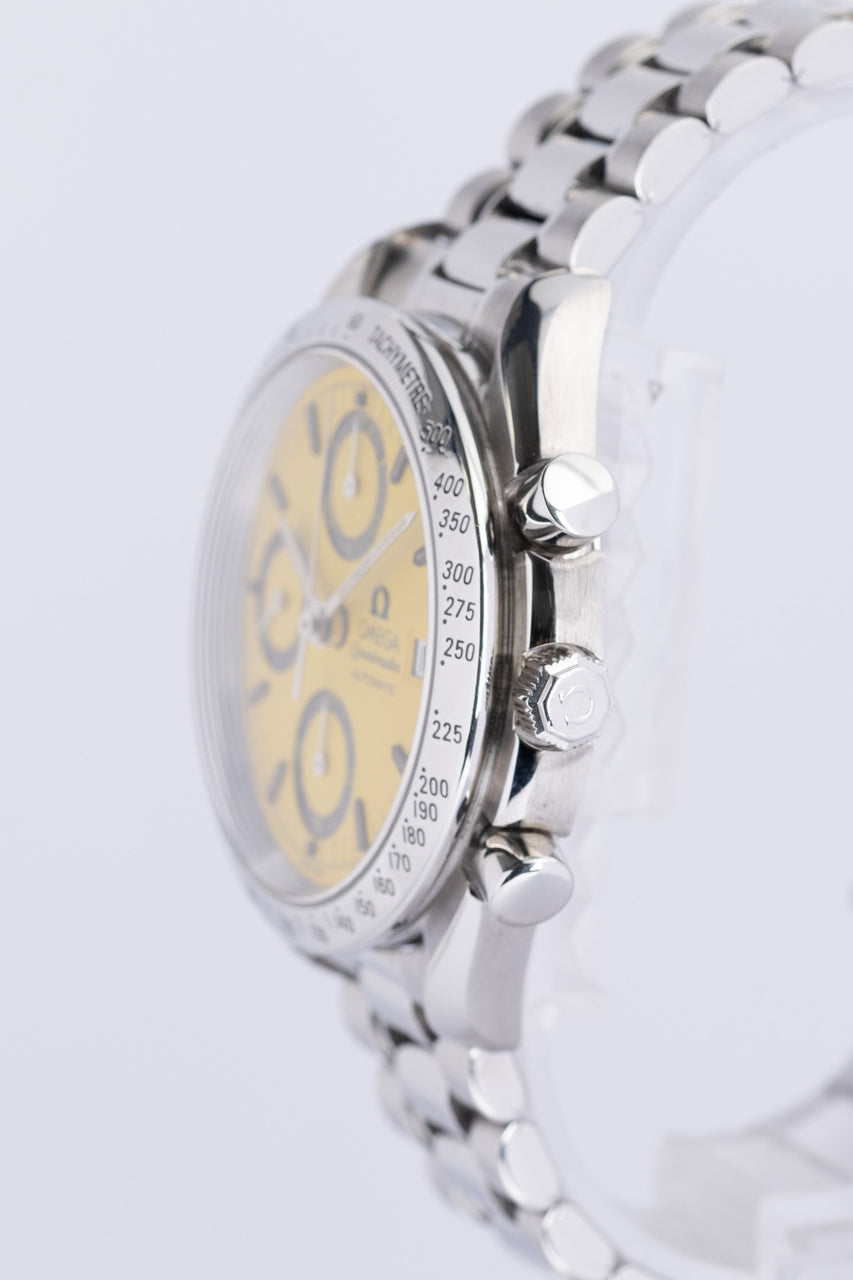 Omega Speedmaster Date "Michael Schumacher" Gelb Automatik 3511.1200 - Detailansicht 2