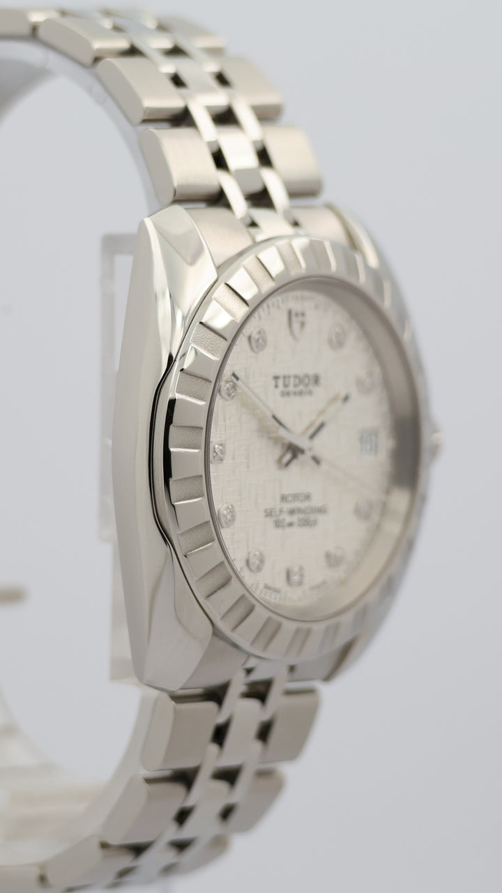 Tudor Classic "Linen Diamond Dial" 38mm Automatik 21010 - Detail view 7