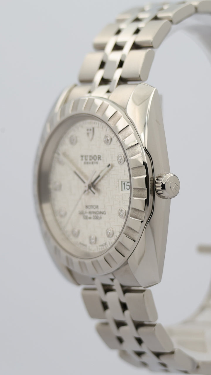 Tudor Classic "Linen Diamond Dial" 38mm Automatik 21010 - Detail view 8