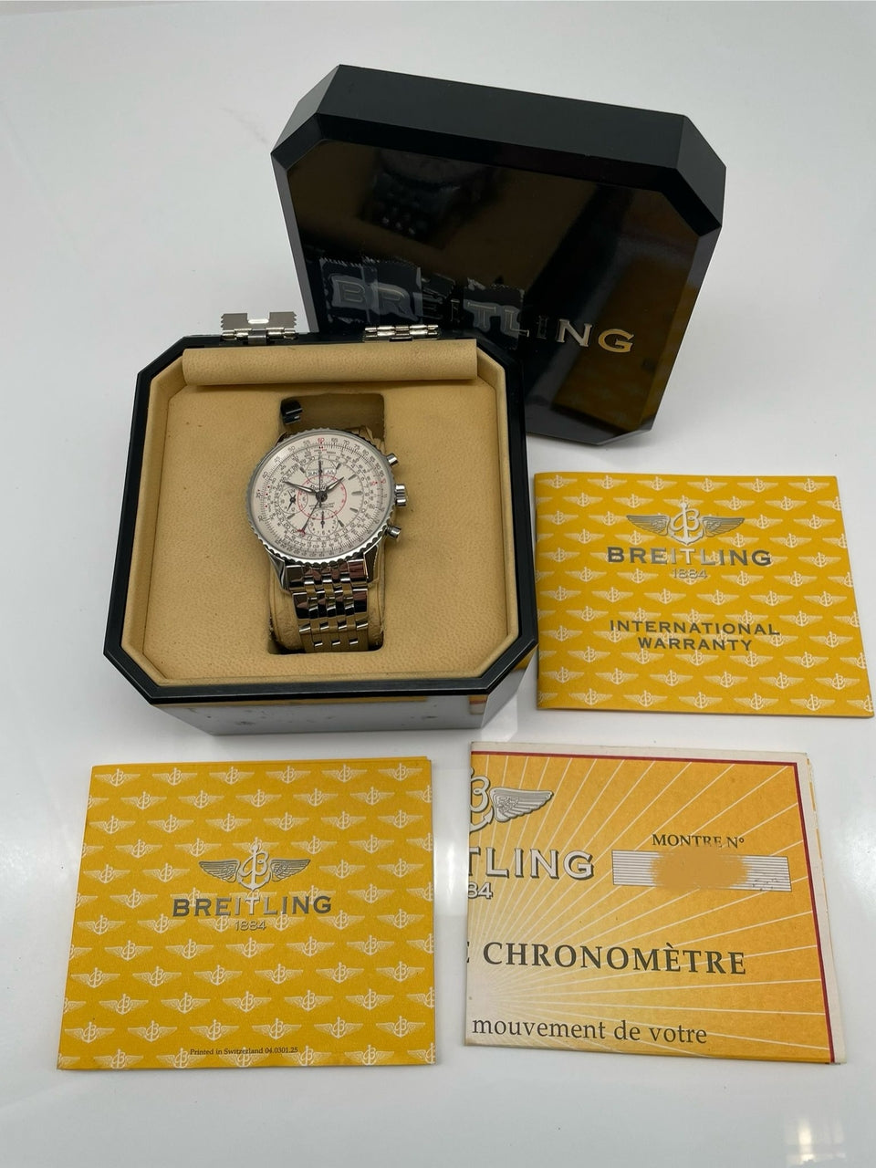 Breitling Montbrillant Datora Chronograph 43mm Automatik A21330 - Papiere und oder Lieferumfang