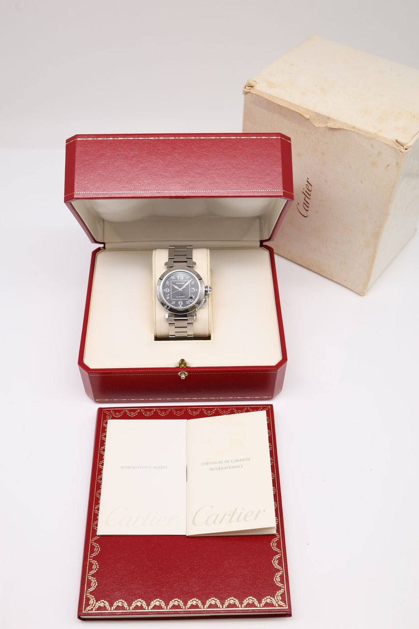 Cartier Pasha C Automatik 35mm Damenuhr W31043M7 - Papiere und oder Lieferumfang
