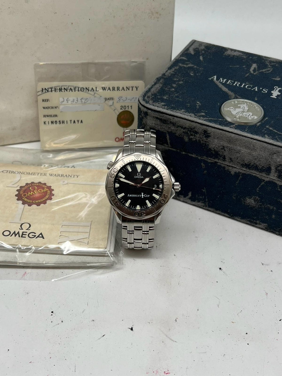 Omega Seamaster Diver 300M “America’s Cup” 41mm Automatik 25335000 - Papiere und oder Lieferumfang