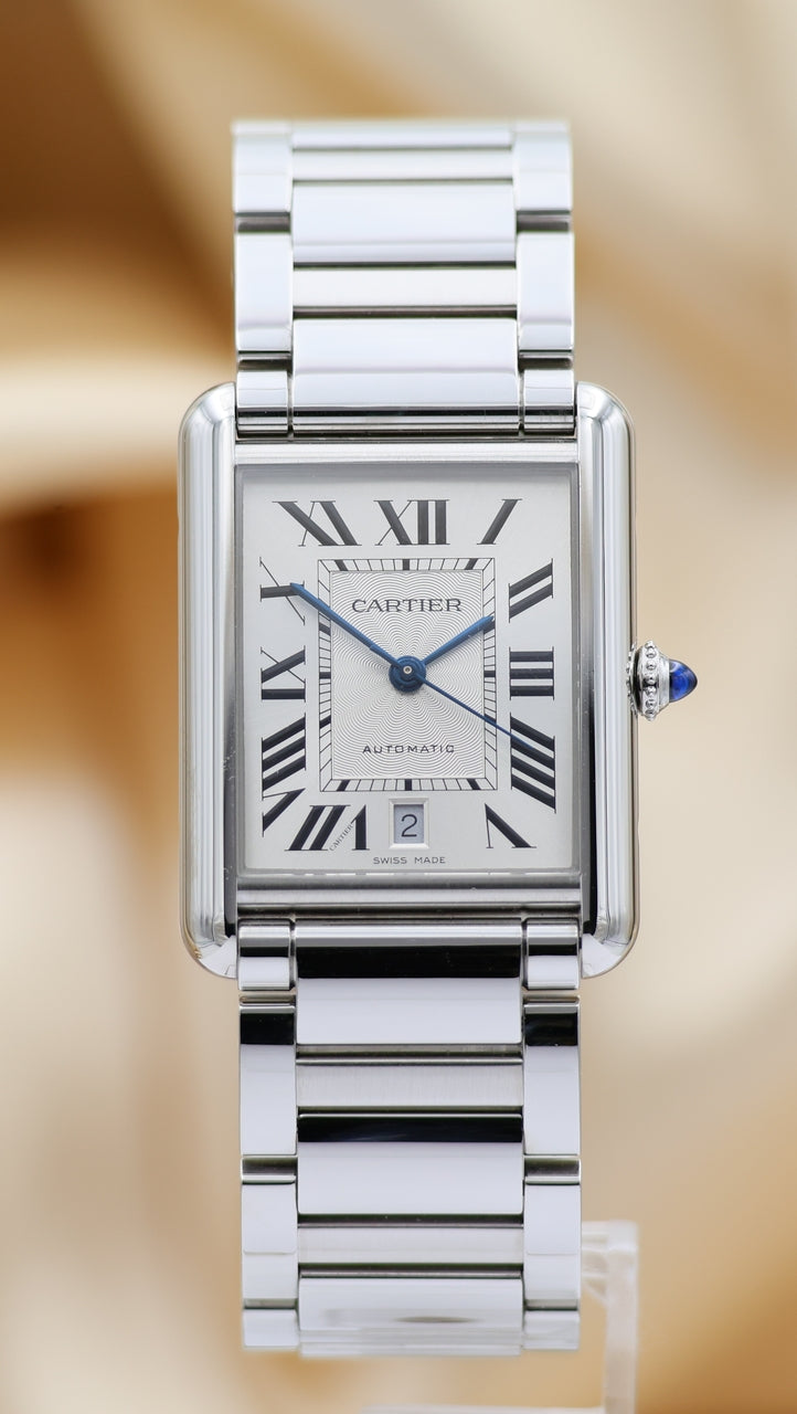 Cartier Tank Must XL Automatik Herrenuhr WSTA0053 Box + og. Papiere