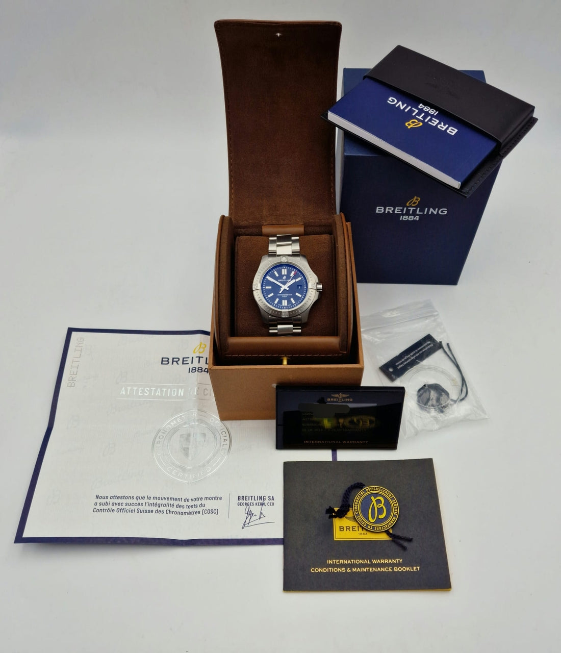 Breitling Colt 44 Automatik Herrenuhr Schwarz A17388 Box + og. Papiere