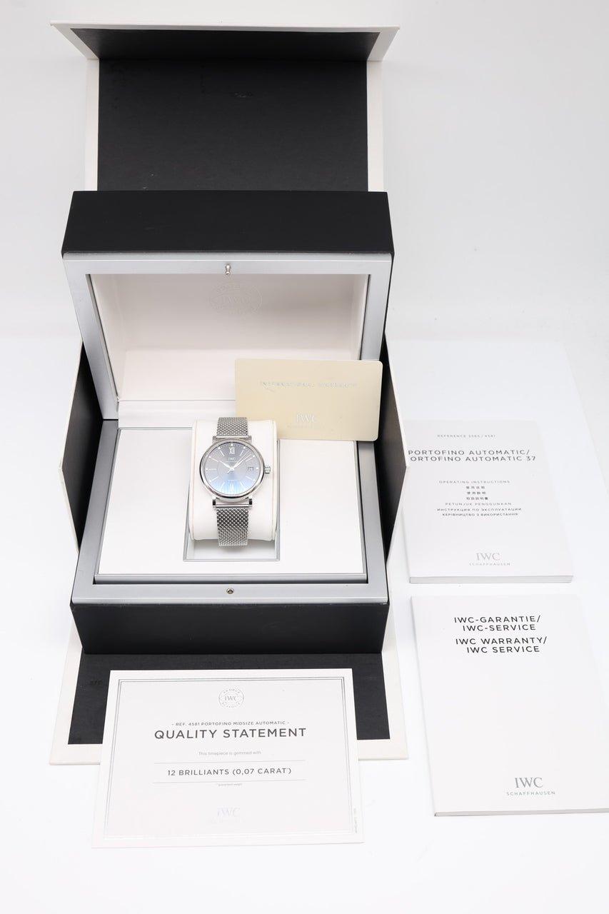 IWC Portofino 37mm Automatik Schwarz IW458110 - Papiere und oder Lieferumfang