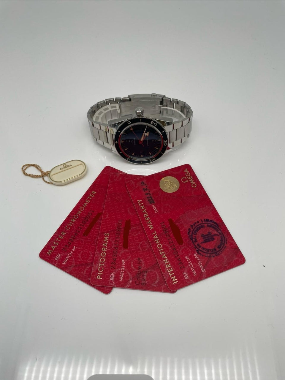 Omega Seamaster 300 Automatik Herrenuhr Blau 23430412103001 - Papers and documentation
