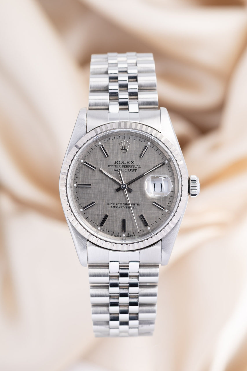 Rolex Datejust 36mm "Linen Dial" Automatik Jubilee 16234 - Thumbnail