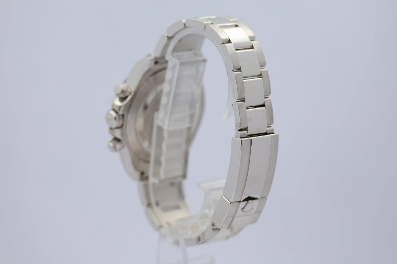 Rolex Daytona Platinum Ice Blue Baguette Blatt  116506 Box + og. Papiere