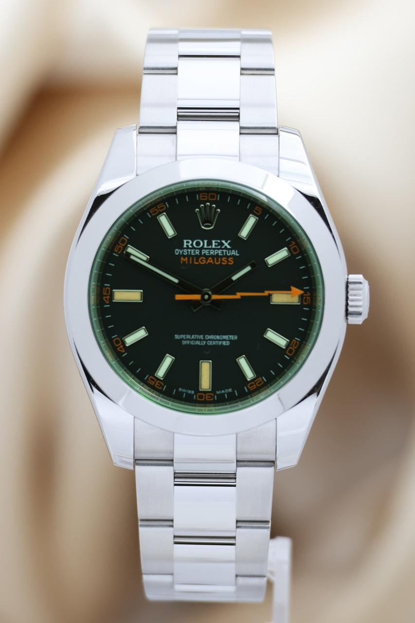 Rolex Milgauss Automatik Herrenuhr Schwarz 116400GV - Thumbnail