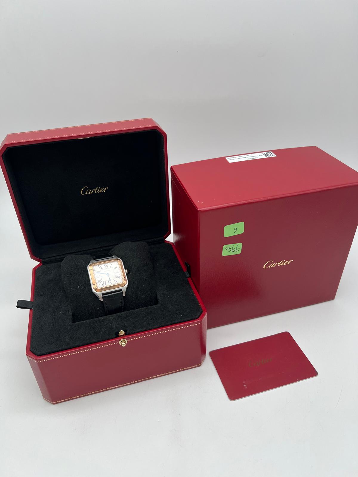 Cartier Santos Dumont 31mm Quarz Herrenuhr W2SA0011 Box + og. Papiere