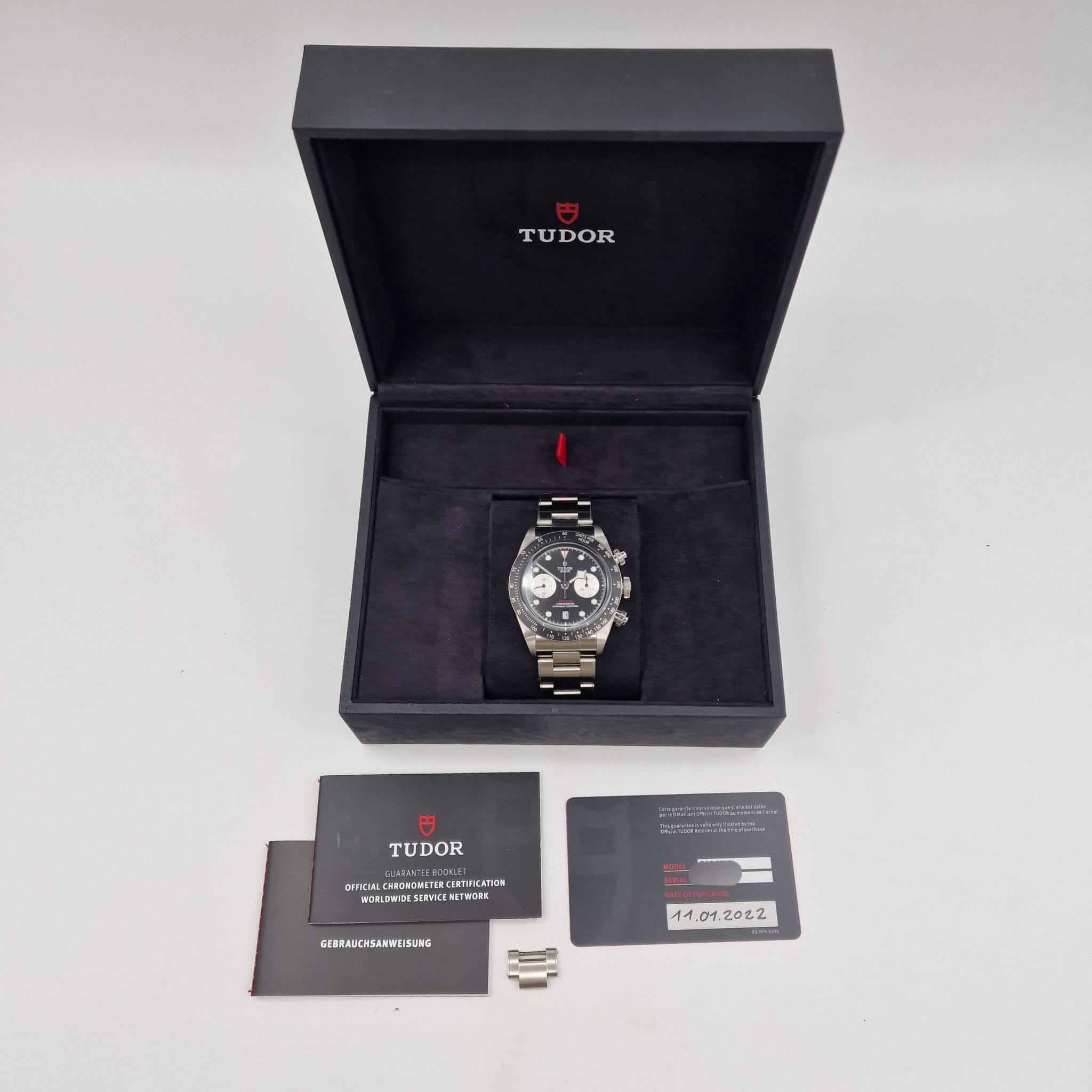 Tudor Black Bay Chrono 41mm Automatik Herrenuhr 79360N Box + og. Papiere