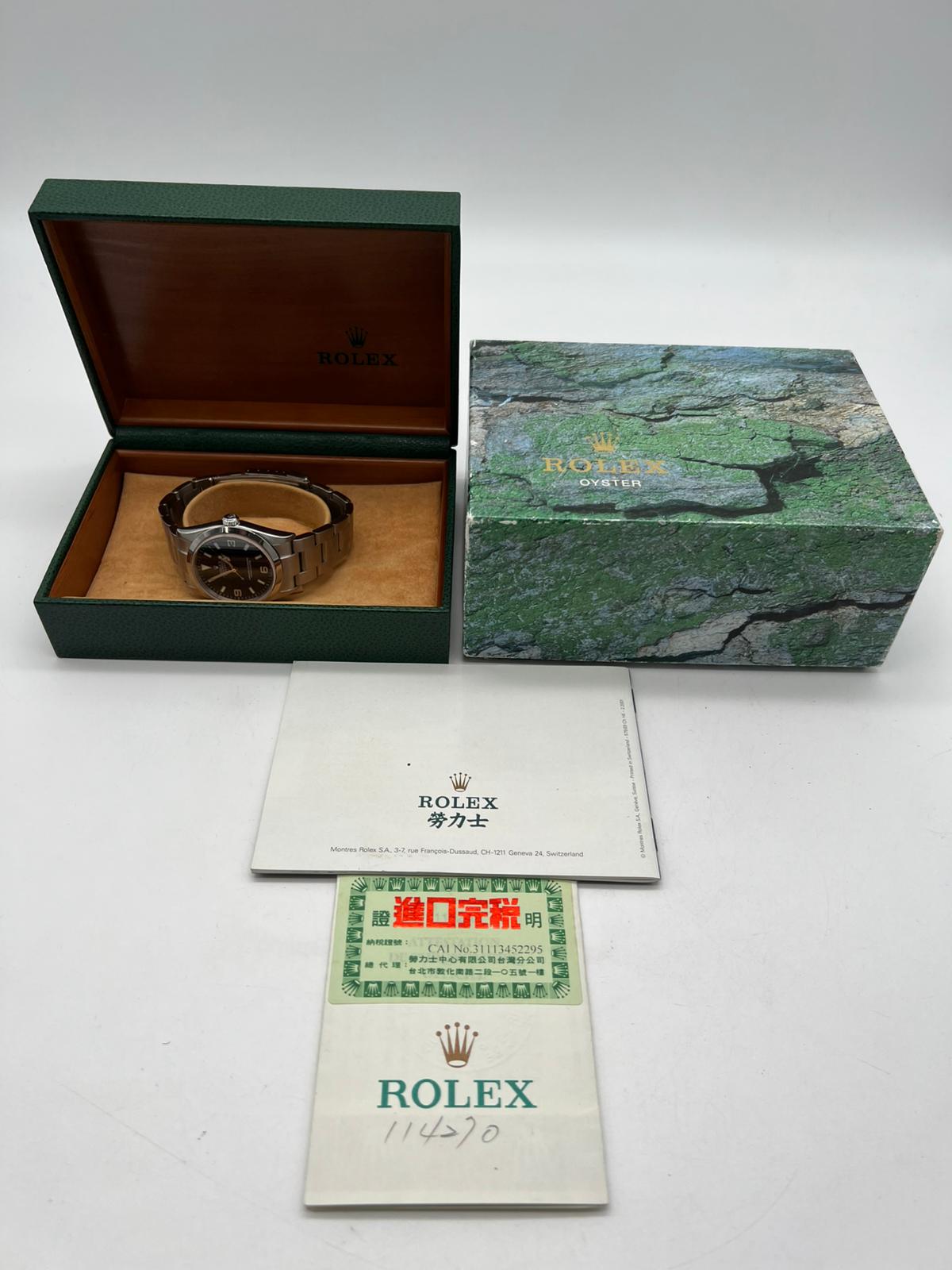 Marke Rolex 114270 Box + og. Papiere Explorer 36mm Automatik Herrenuhr