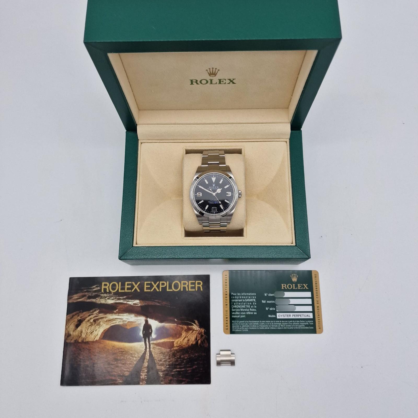 Rolex Explorer 39mm Automatik	 214270 Box + og. Papiere