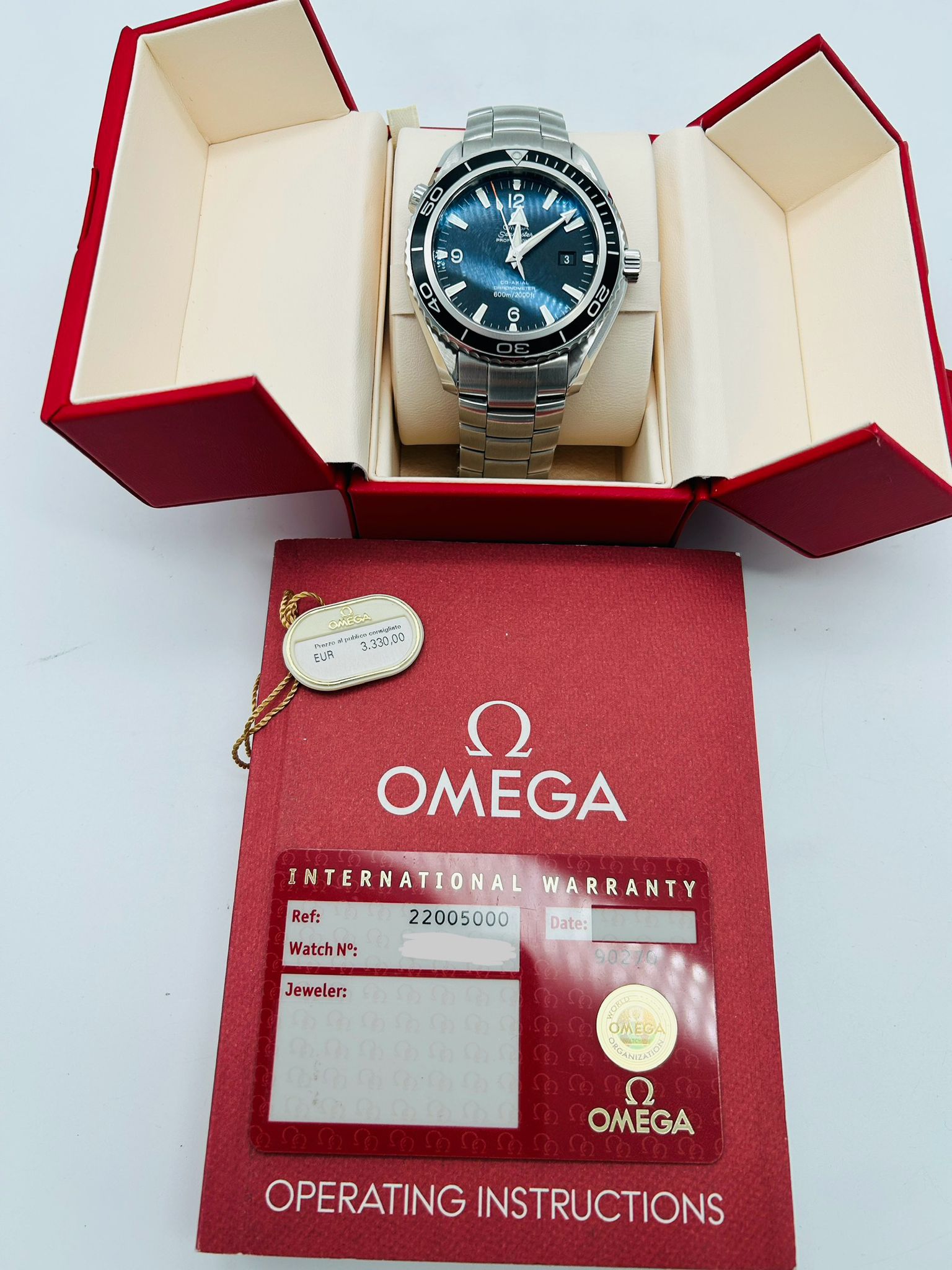 Omega Seamaster Planet Ocean Automatic 22005000 Box + og. papers