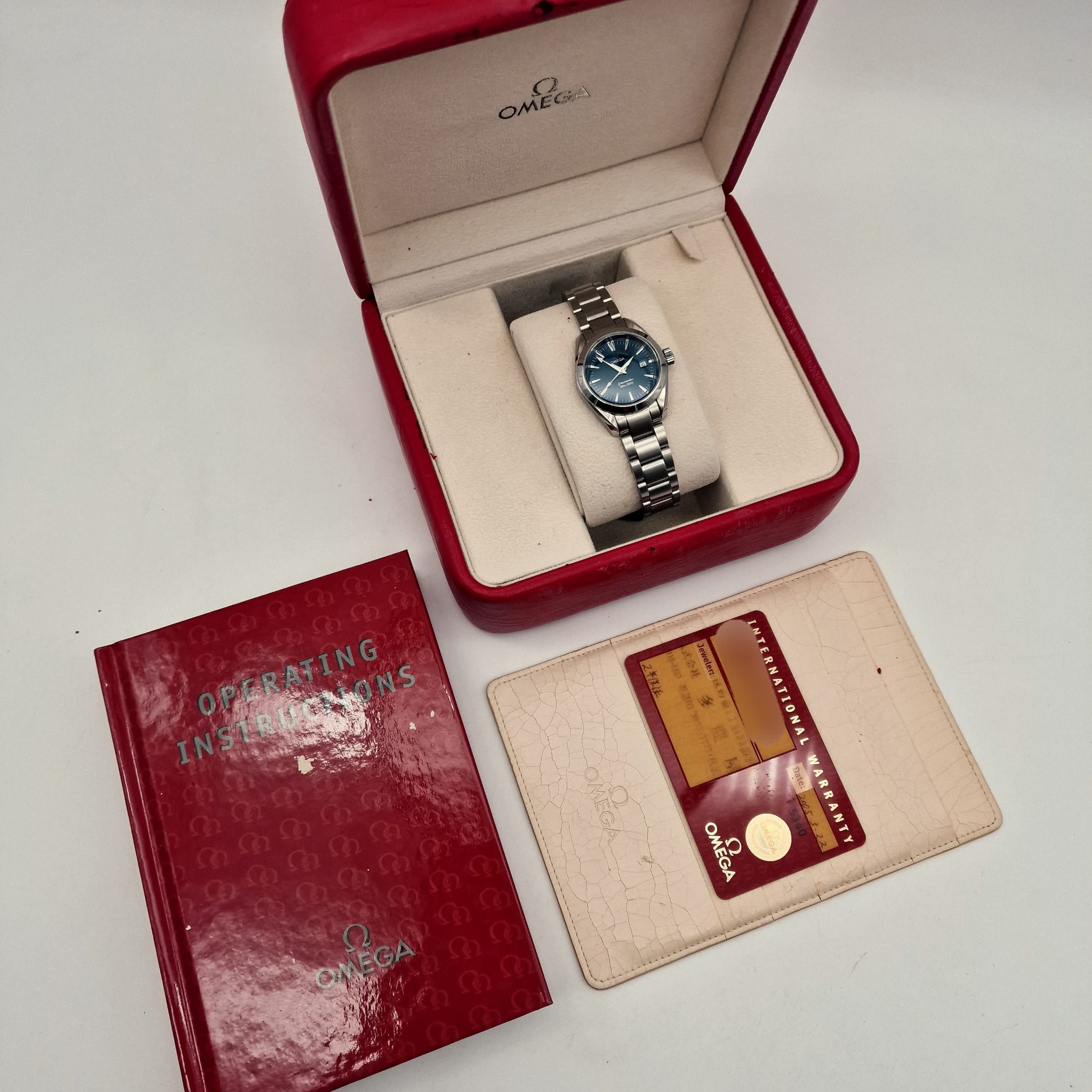 Omega Seamaster Aqua Terra Lady 29mm Quarz 25778000 Box + og. Papiere