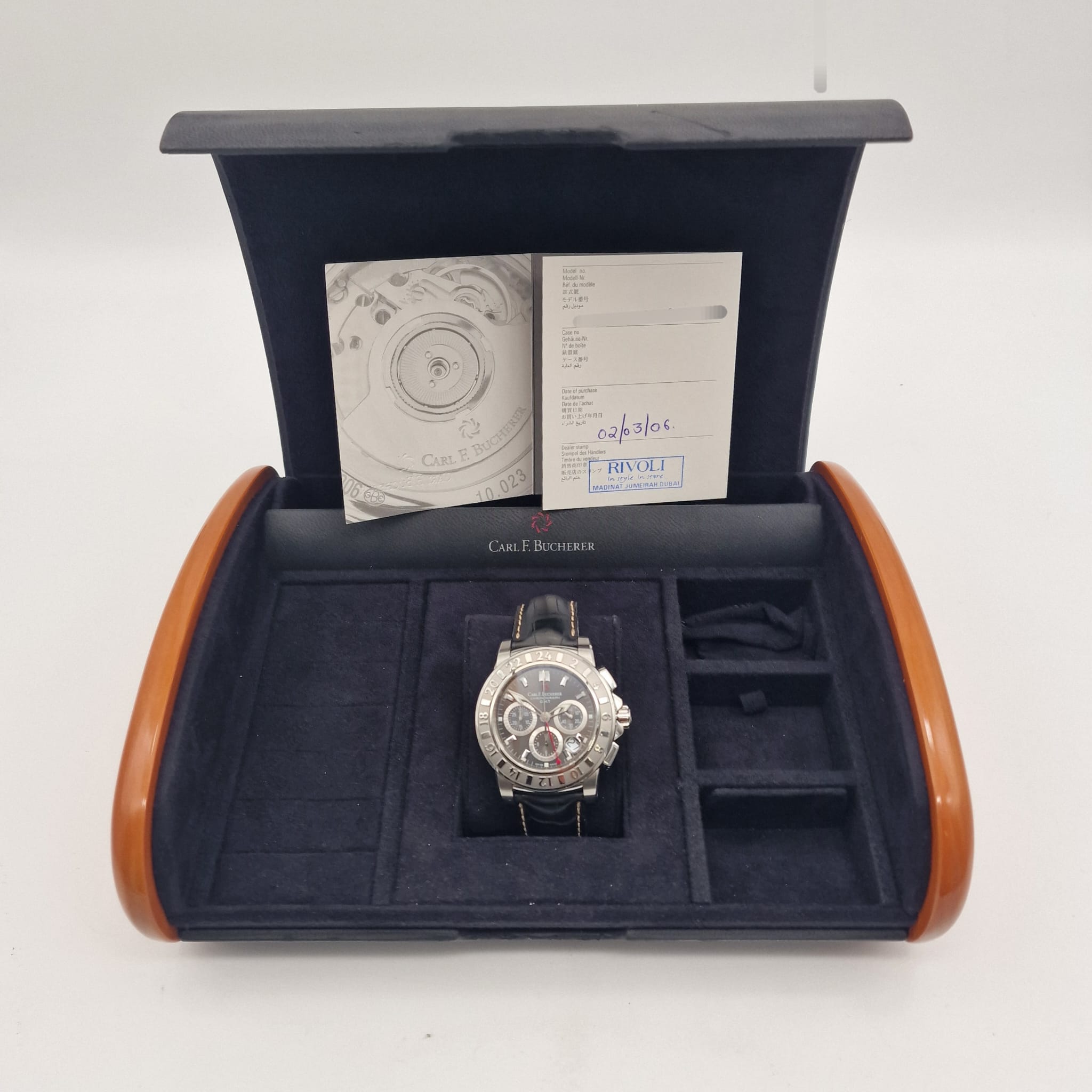 Carl F. Bucherer Patravi Chronograph Automatic 00.10618.08.33.01 Box + og. Papiere