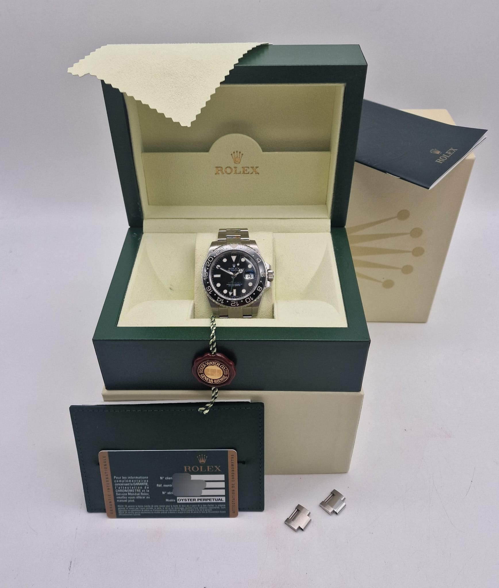 Rolex GMT-Master II 40mm Automatik Herrenuhr 116710LN Box + og. Papiere