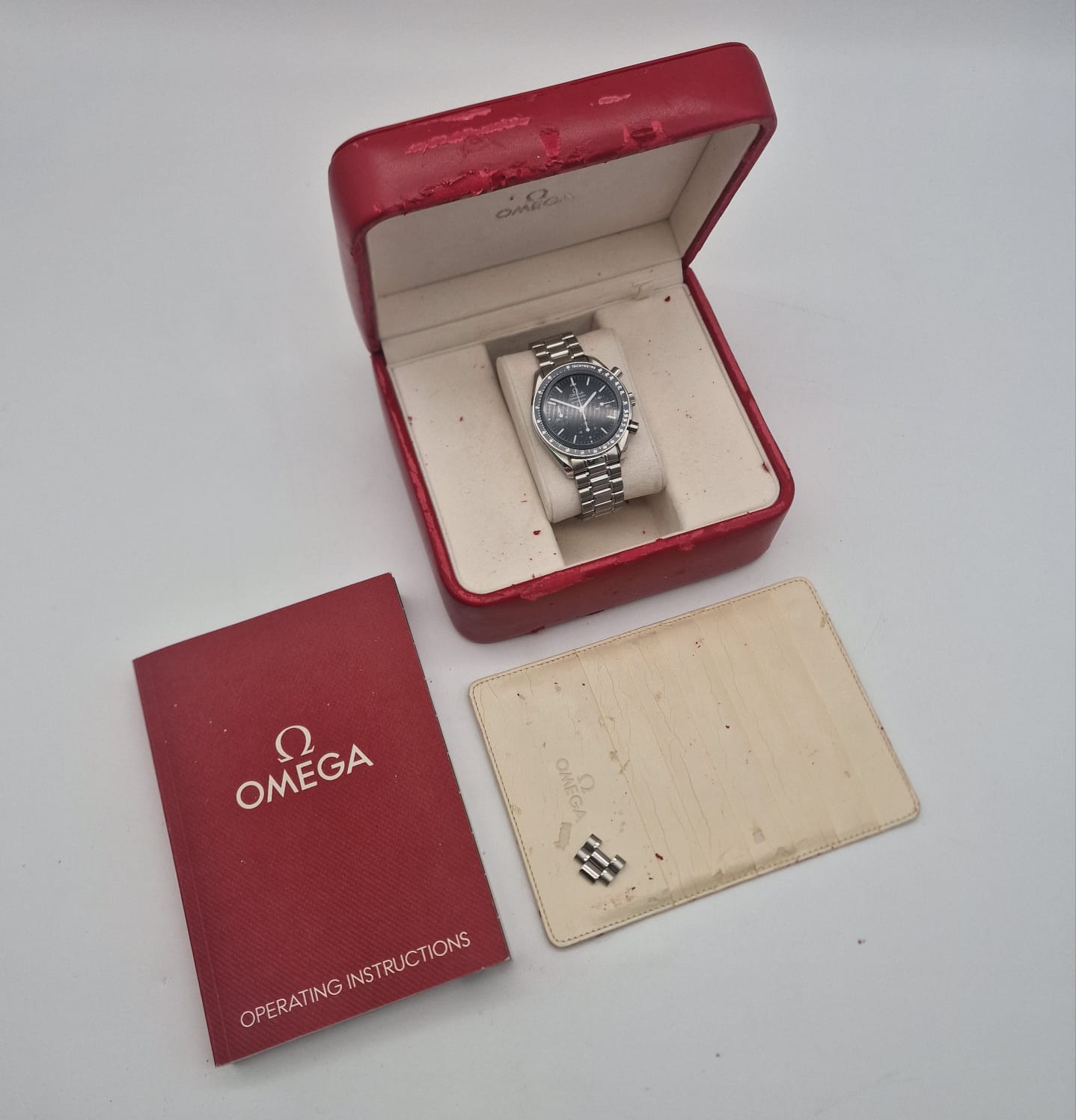 Omega Speedmaster Reduced 39mm Automatik Herrenuhr 35395000 Box