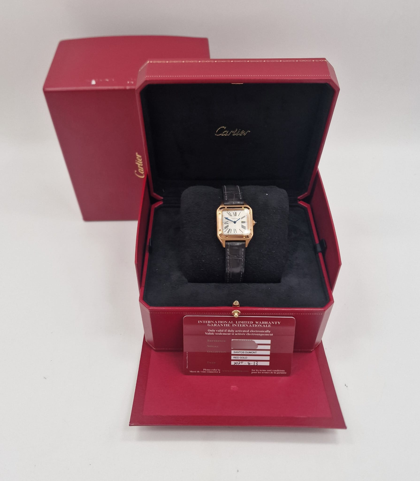 Cartier Santos Dumont 18k Roségold WGSA0022 Box + og. Papiere