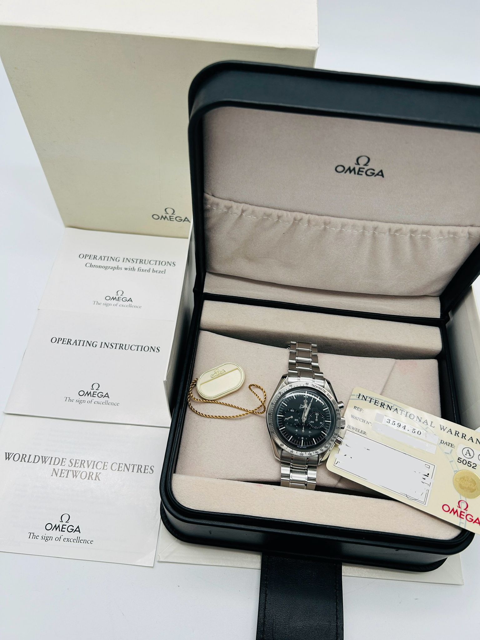 Omega Speedmaster Broad Arrow Handaufzug 42 35945000 Box + og. Papiere