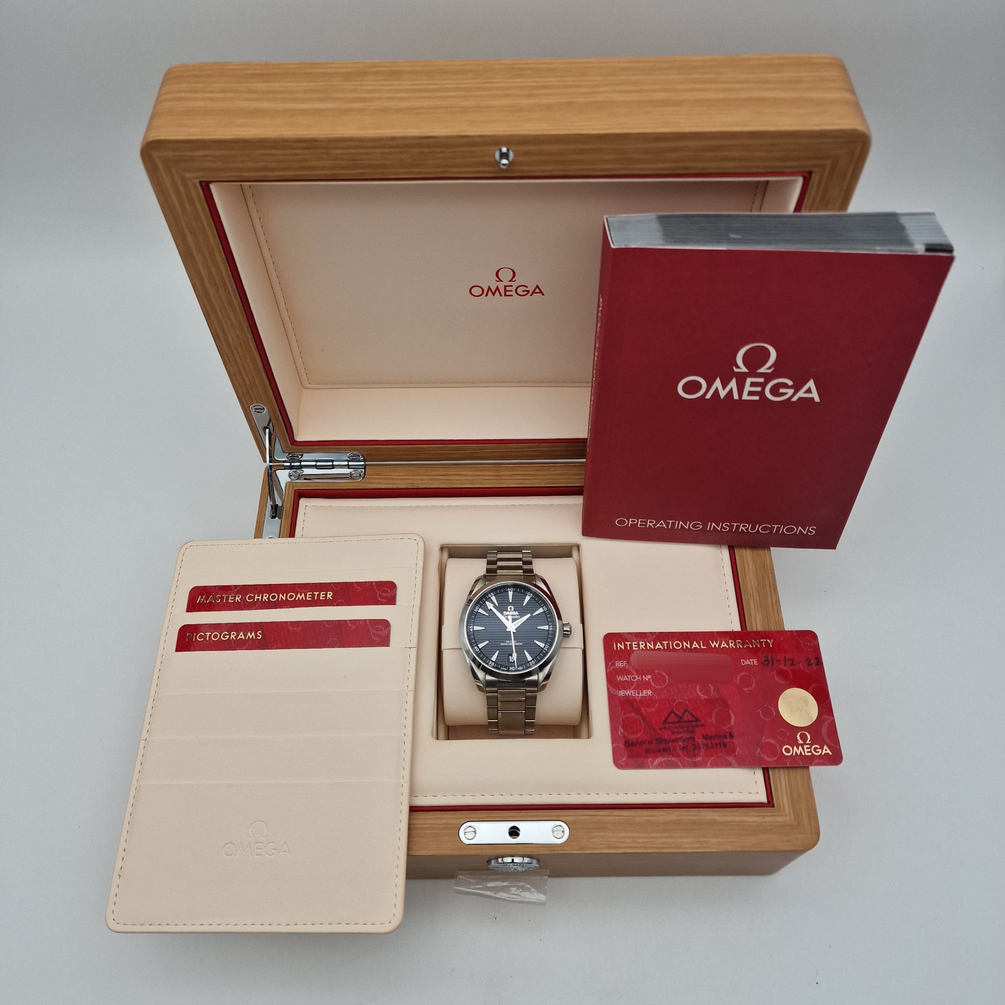 Omega Seamaster Aqua Terra 41mm Automatik Herrenuhr 22010412101001 Box + og. Papiere