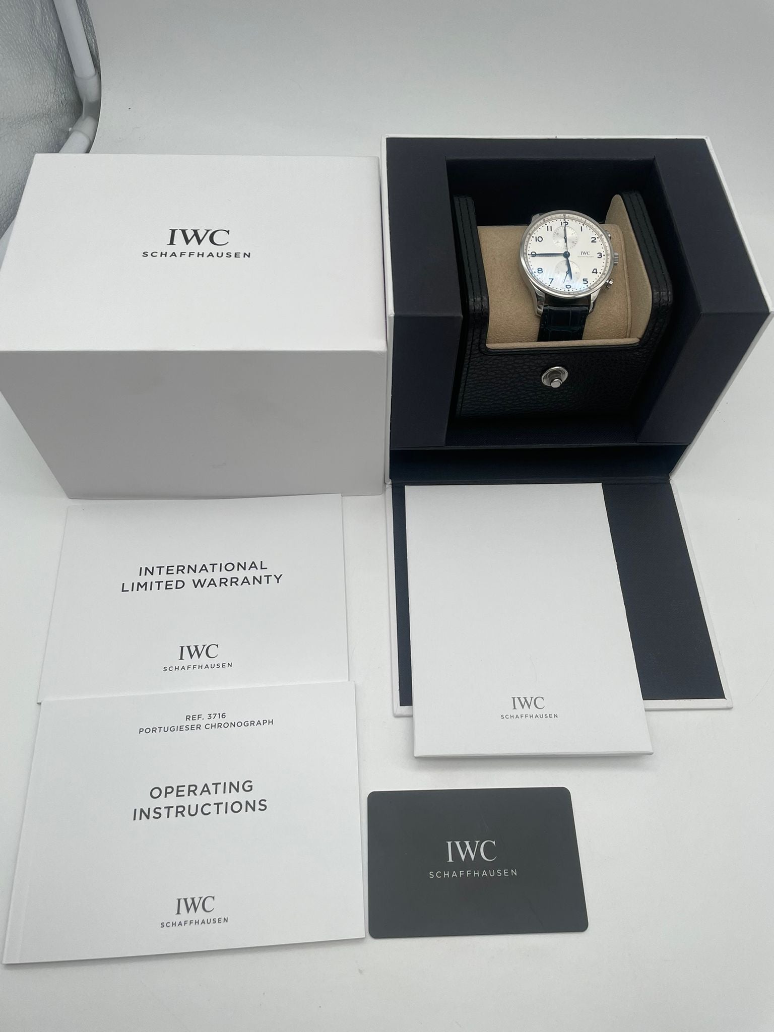 IWC Portugieser Chronograph Portuguese Automatik Neu IW371605 Box + og. Papiere