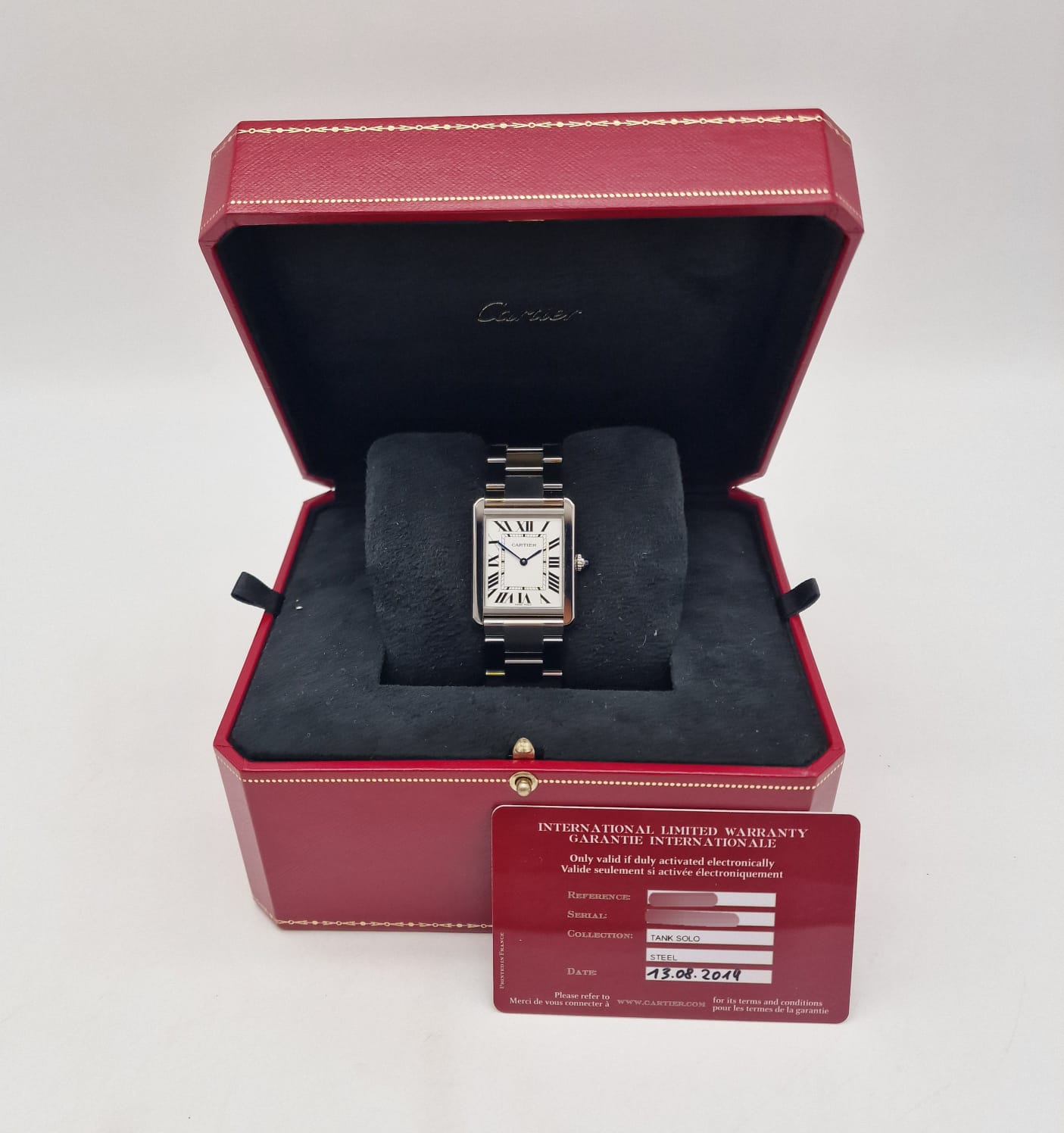 Cartier Tank Solo Quarz W5200014 Box + og. Papiere