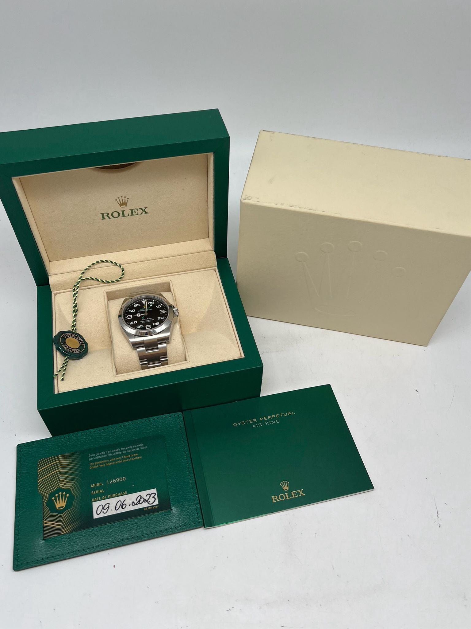 Rolex Oyster Perpetual Air-King Automatik	 126900 Box + og. Papiere