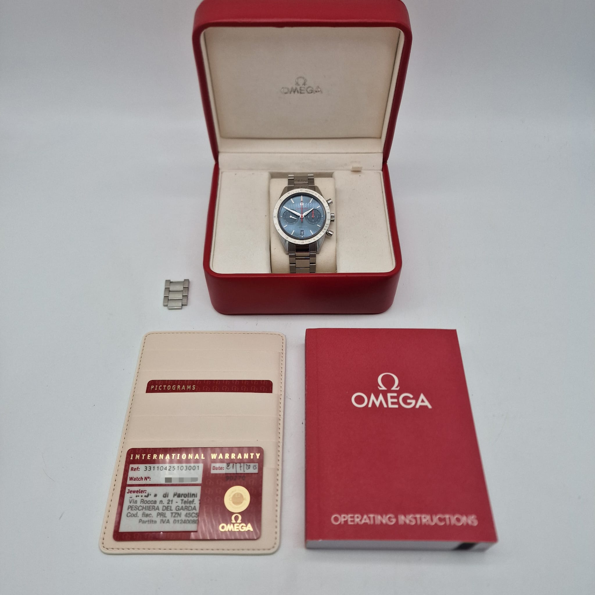 Omega Speedmaster 57` 41,5mm Automatik Herrenuhr 33110425103001 Box + og. Papiere