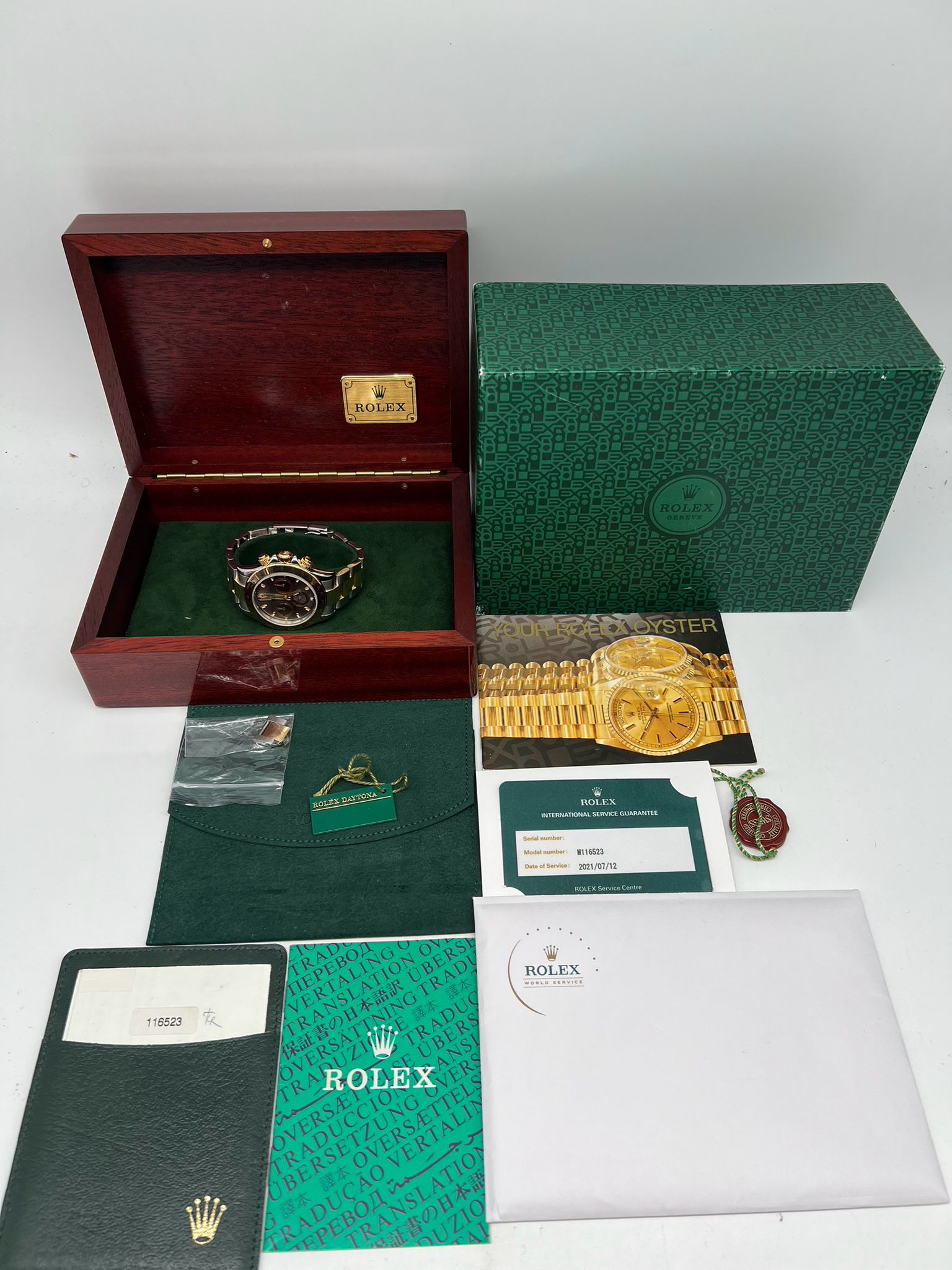 Rolex Daytona Stahl/Gold Automatik Silber 116523 Box + og. Papiere