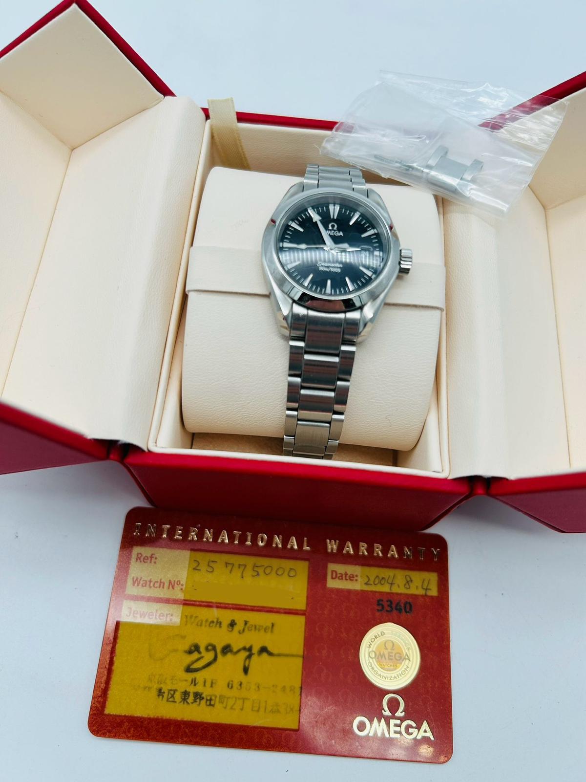 Omega Seamaster Aqua Terra Quarz 25775000 Box + og. Papiere