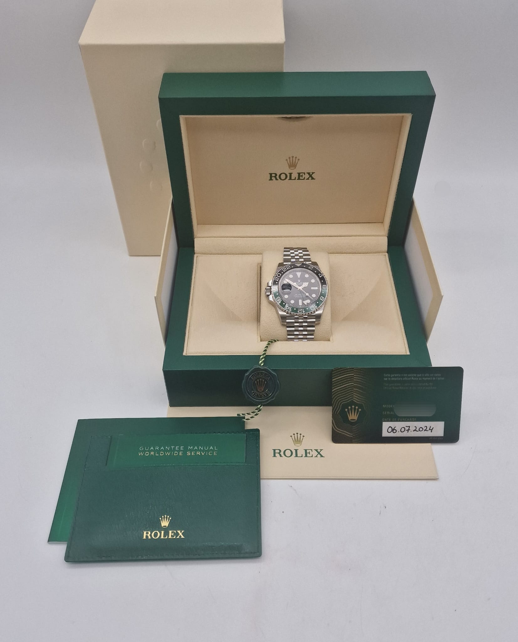 Rolex GMT-Master II "Sprite" NEU 126720VTNR Box + og. Papiere