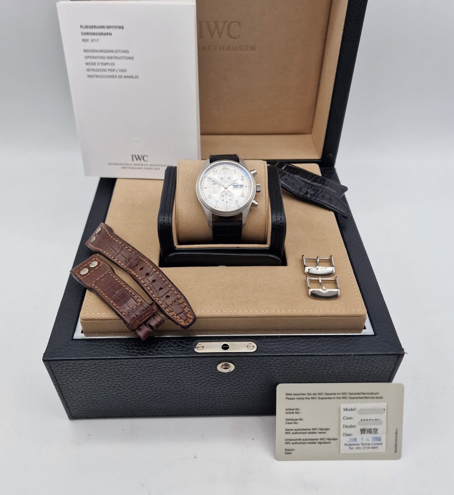 IWC Fliegeruhr Spitfire Chronograph IW371702 Box + og. Papiere