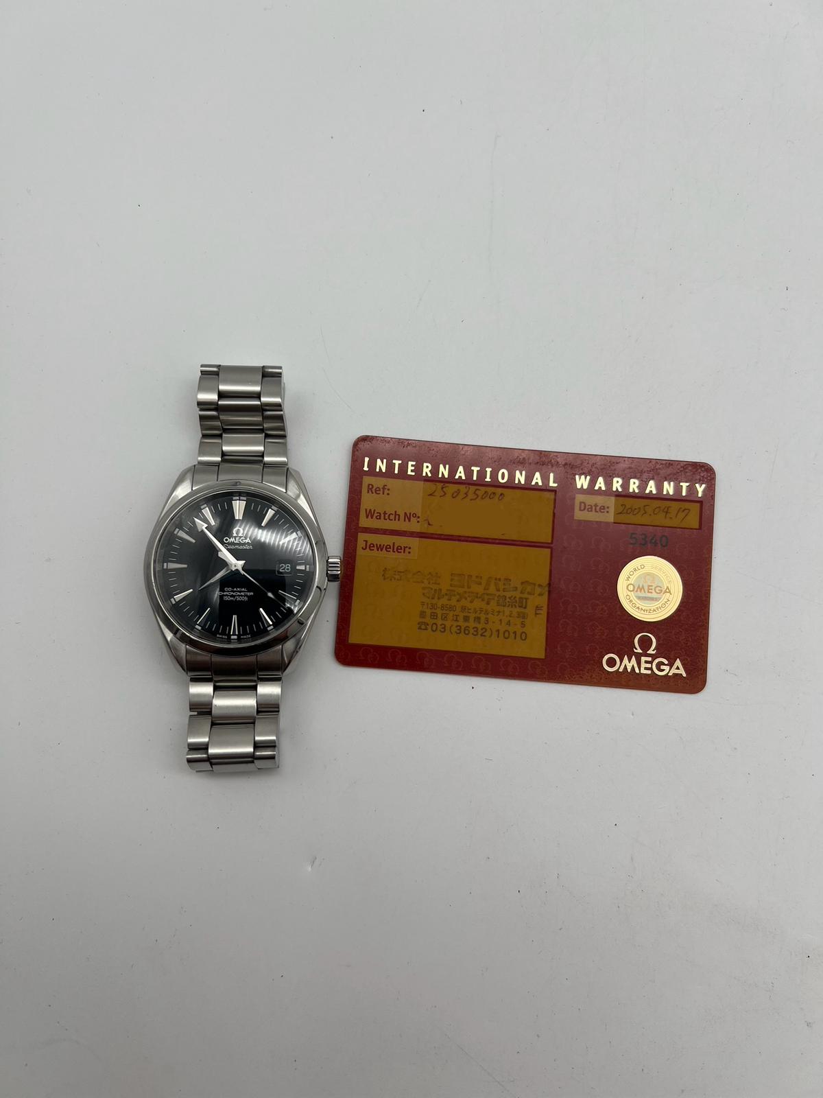 Omega Seamaster Aqua Terra 39mm Automatik Herrenuhr 25035000 Original Papiere