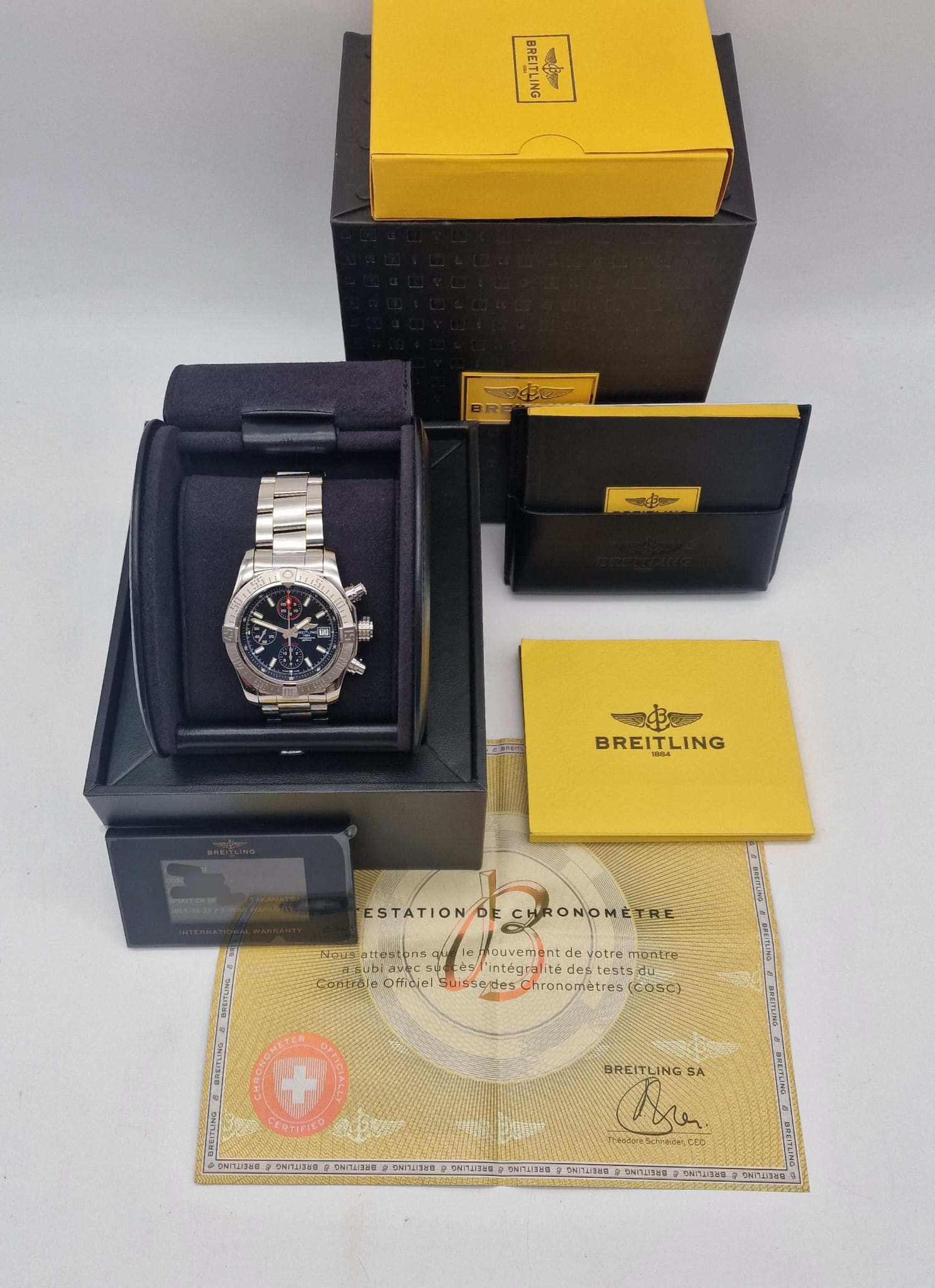 Breitling Avenger II Chronograph Automatik A13381 Box + og. Papiere