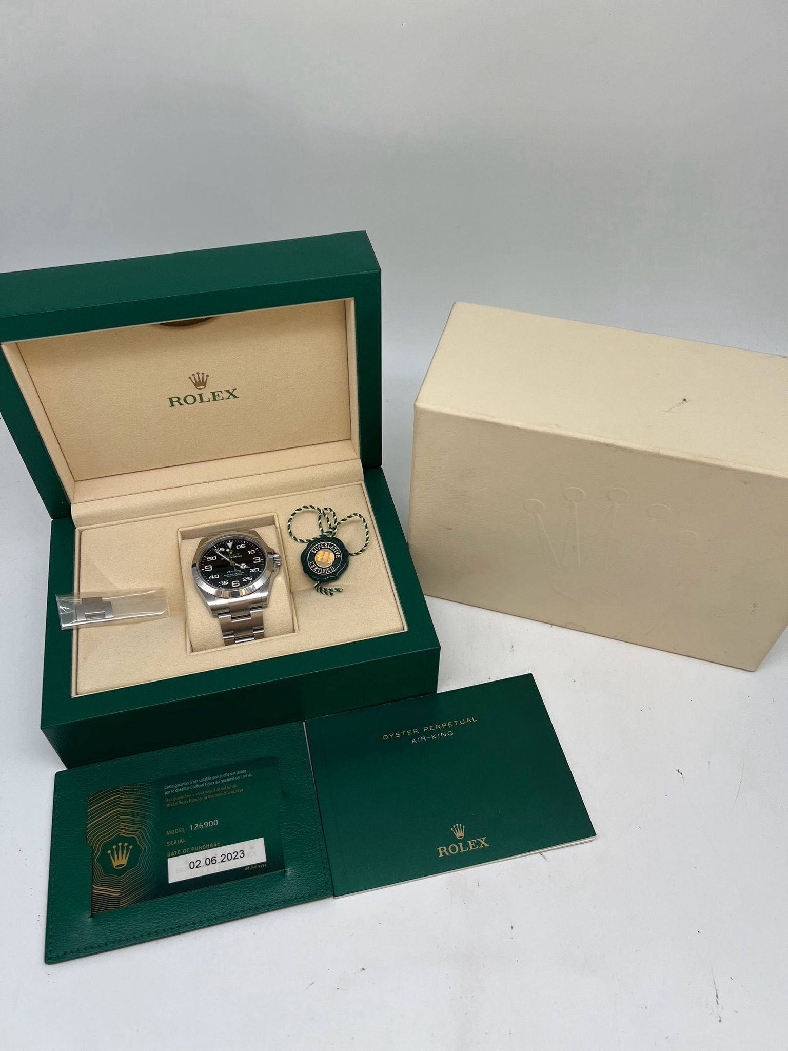 Rolex Oyster Perpetual Air-King Automatik	 126900 Box + og. Papiere