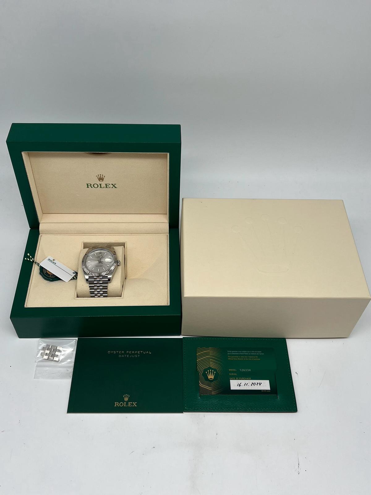 Rolex Datejust 41mm Automatik Herrenuhr NEU 126334 Box + og. Papiere