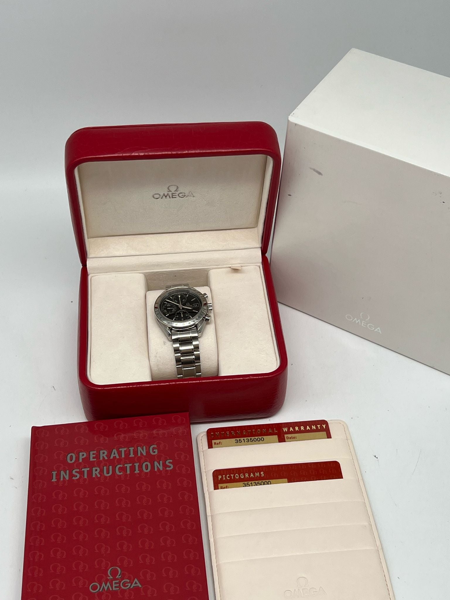 Omega Speedmaster Date 39mm Automatik Herrenuhr 35135000 Box + og. Papiere