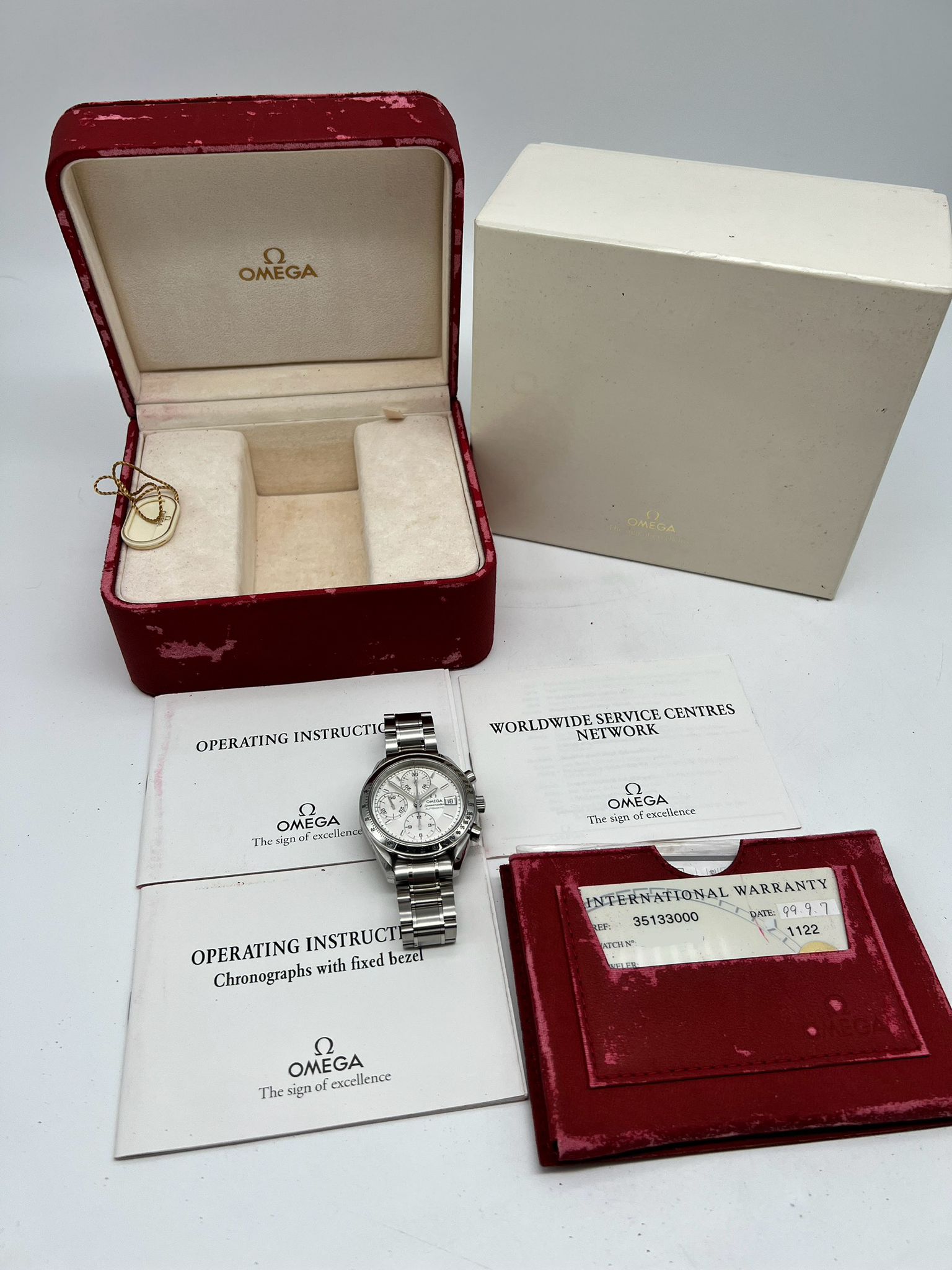 Omega Speedmaster Date Automatik 35133000 Box + og. Papiere