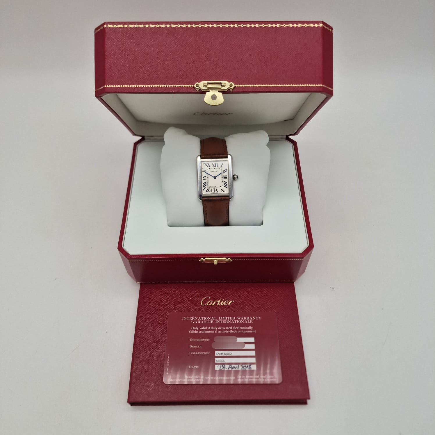 Cartier Tank Solo 34,8mm Quarz Herrenuhr WSTA0028 Box + og. Papiere