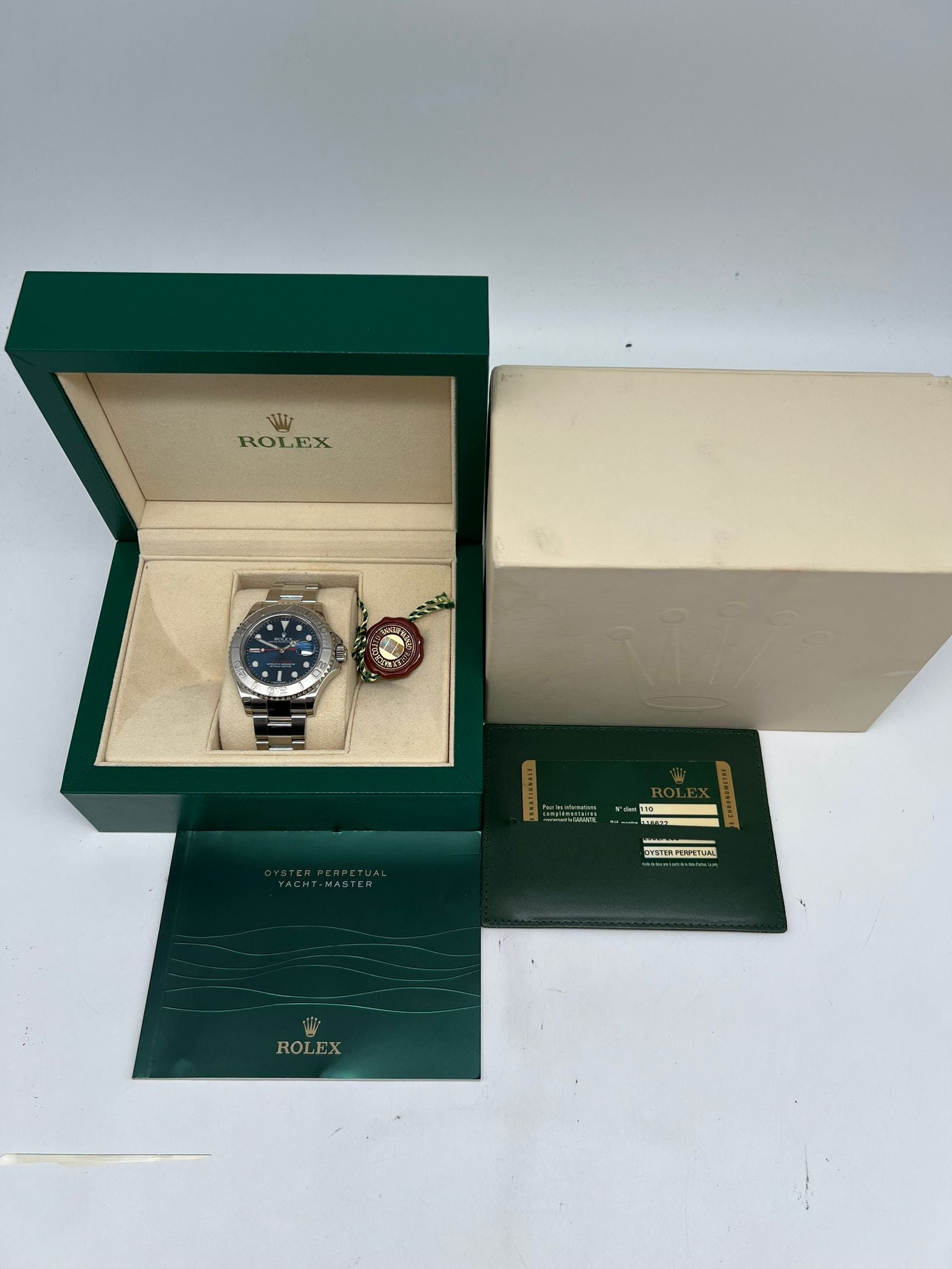 Rolex Yacht-Master II Automatic Men's Watch 116622 Box + above papers