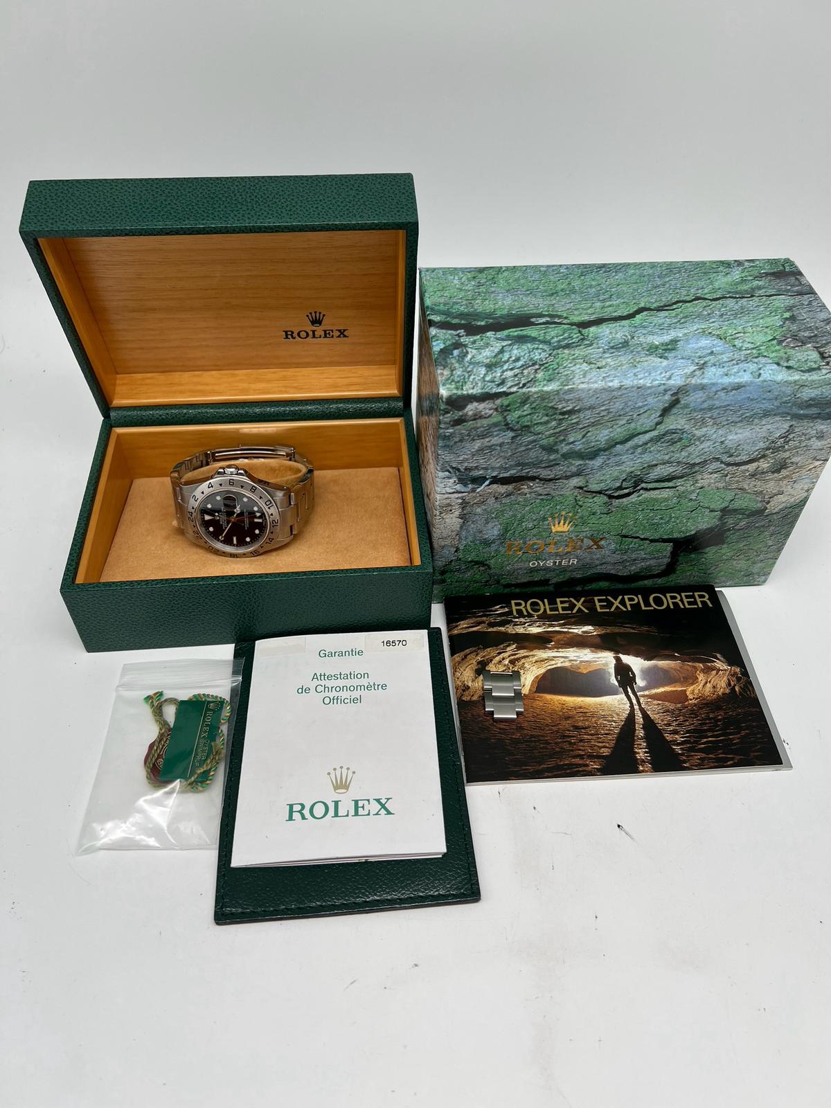 Rolex Explorer II Automatik Herrenuhr	 16570 Box + og. Papiere