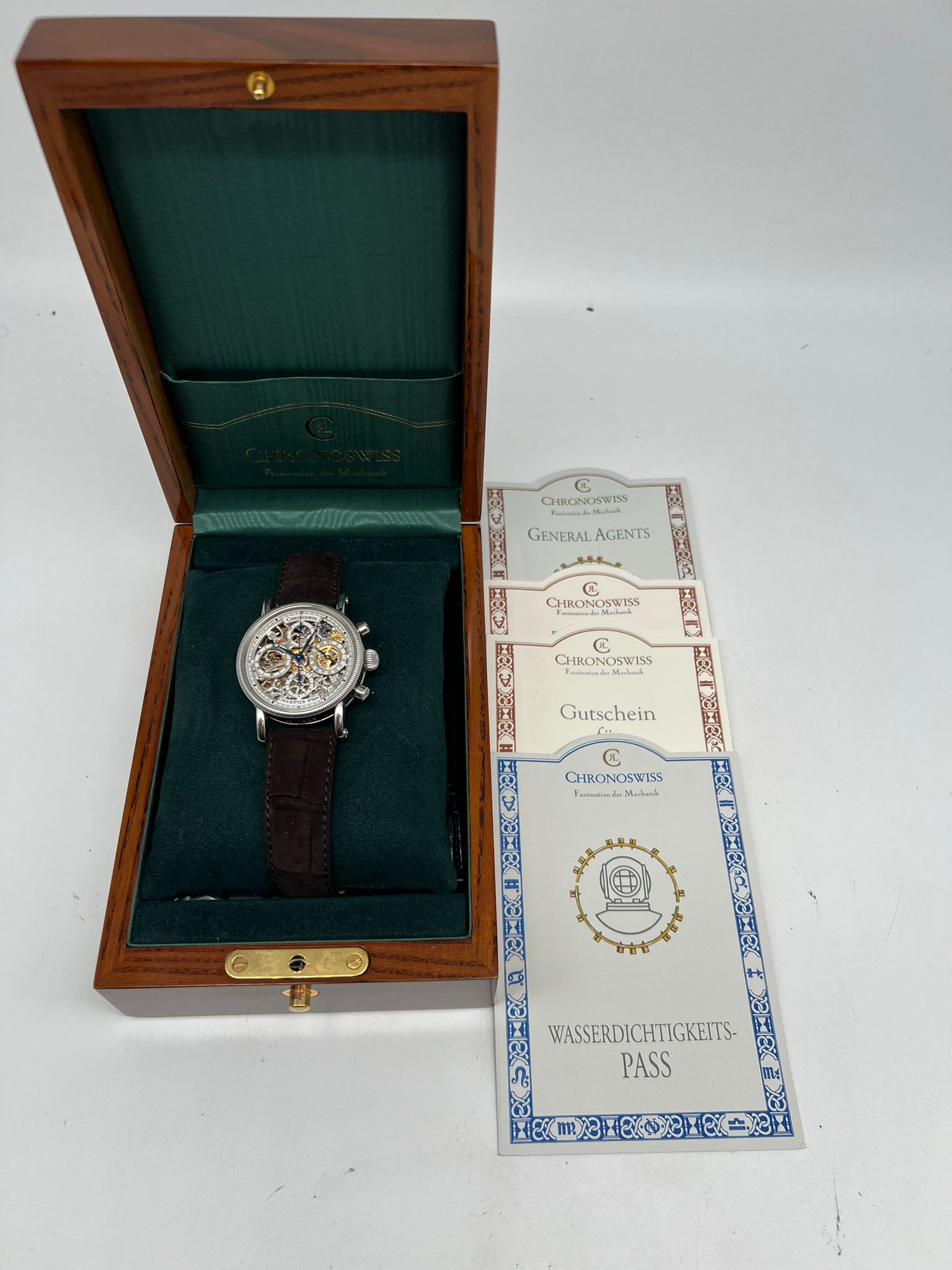 Chronoswiss Opus Chronograph Automatic Men's Watch CH7523 Box + above papers