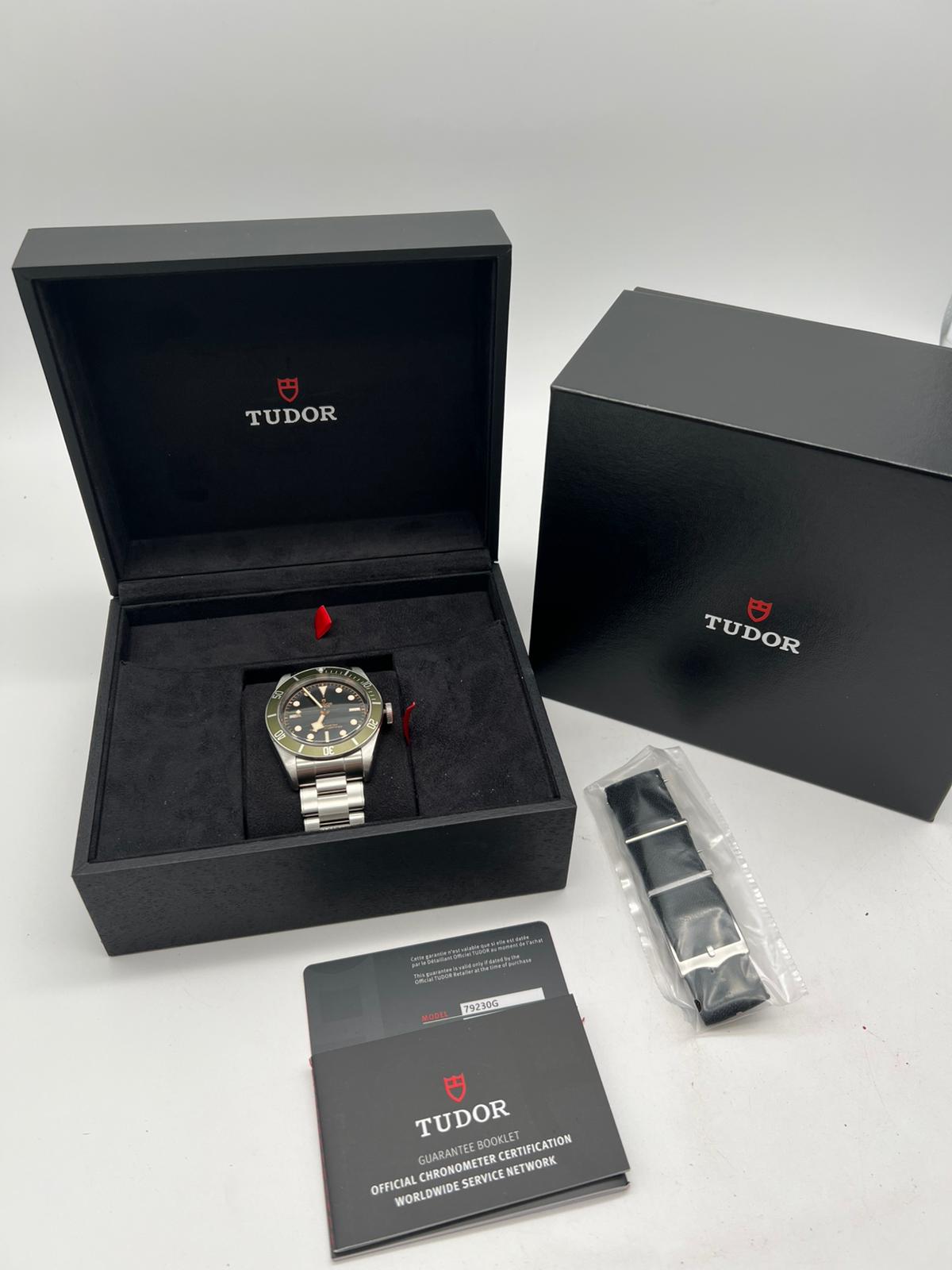 Tudor Black Bay Harrods 41mm Automatik Herrenuhr 79230G Box + og. Papiere