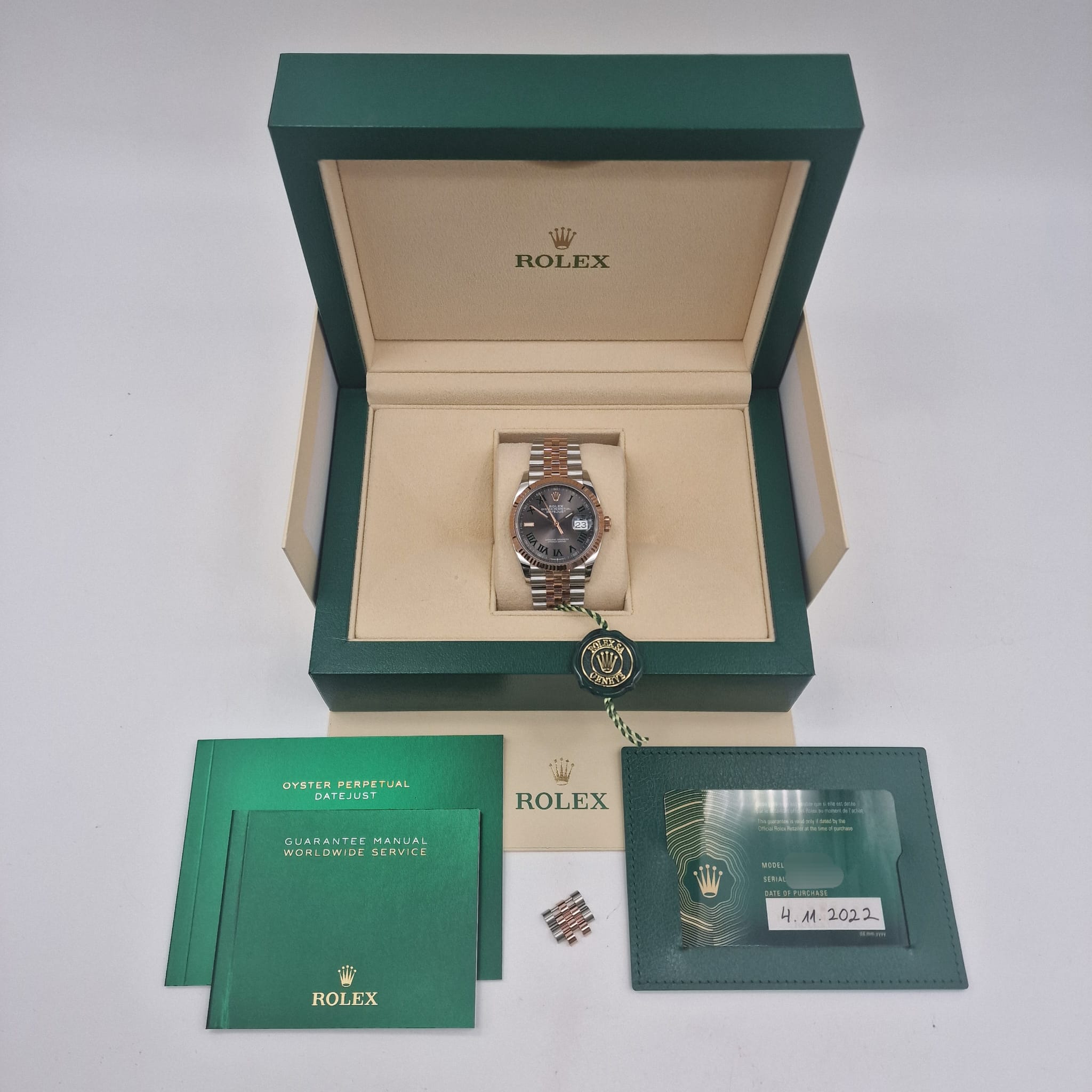 Rolex Datejust Wimbledon 36mm Automatik Ungetragen 126231 Box + og. Papiere